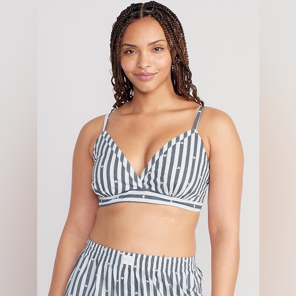 Old Navy Striped Bra - Black and White - Picture 1 of 13
